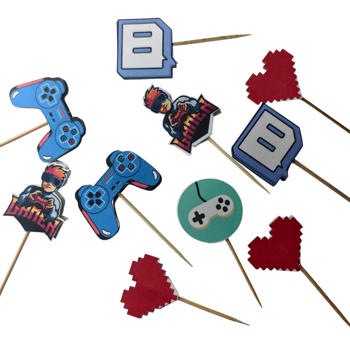LEFTOVER VAULT: 24x Gamer - Cupcake Toppers