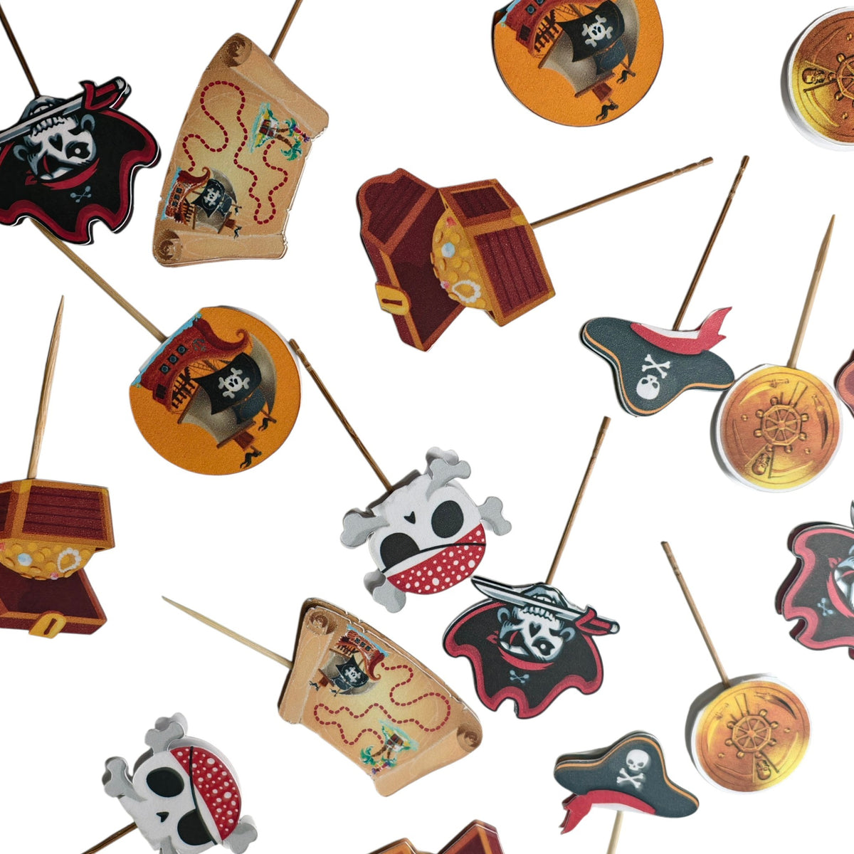 LEFTOVER VAULT: 24x Pirate - Cupcake Toppers