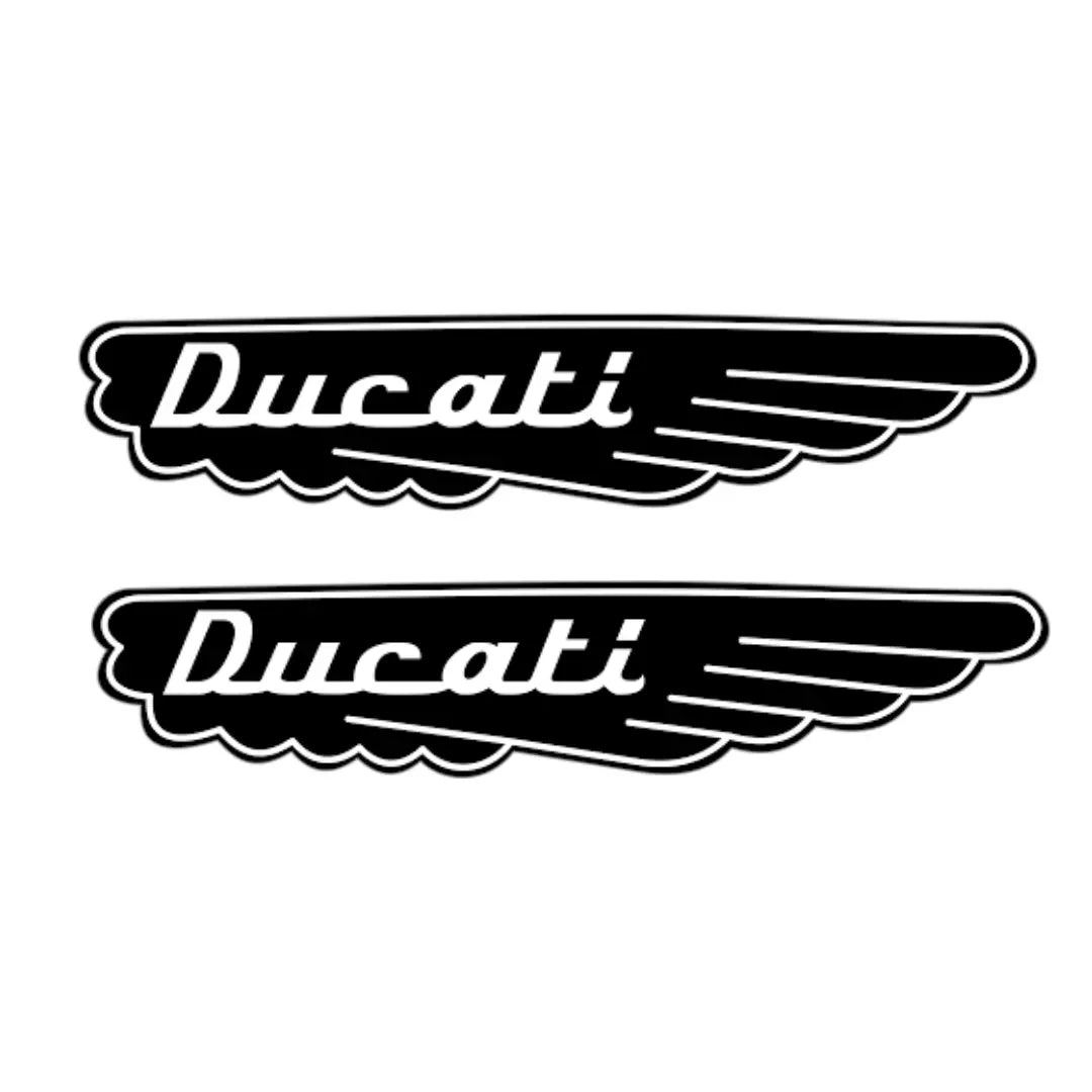 2x Ducati Wings - Vinyl Decal - Multiple Sizes