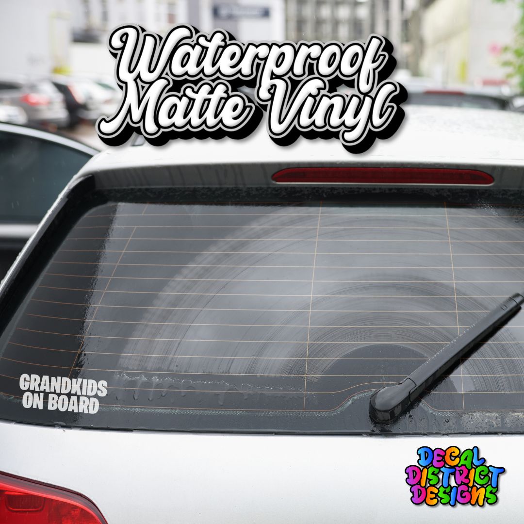 Grandkids On Board - Vinyl Decal - 10x3cm