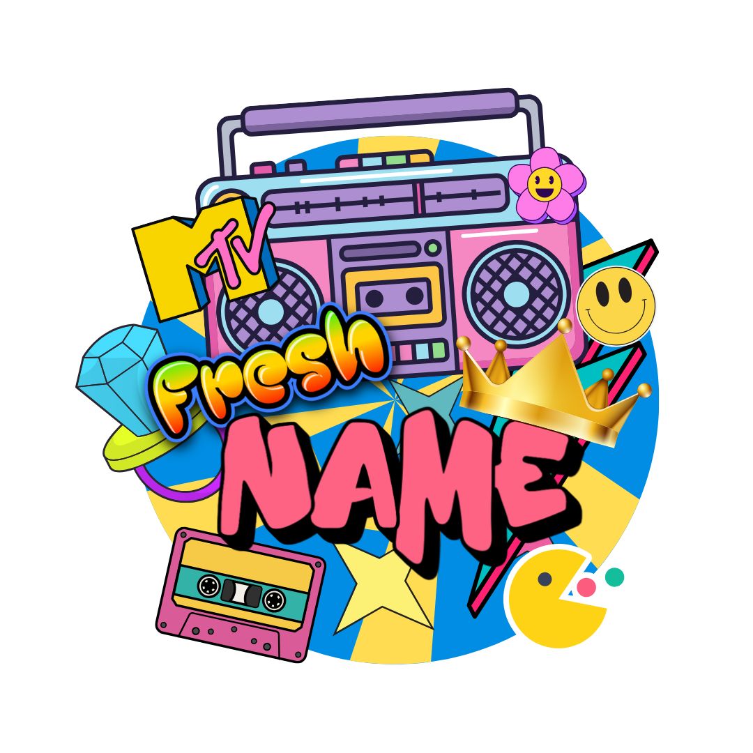 90s Party Rap Custom Cake Topper Fresh