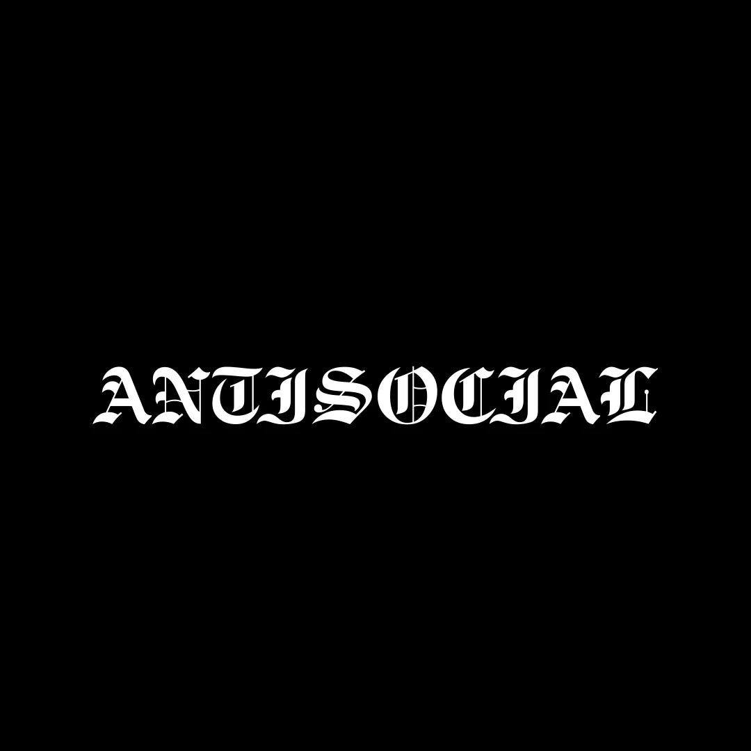 AntiSocial - Vinyl Cut Decal - 20cm Length