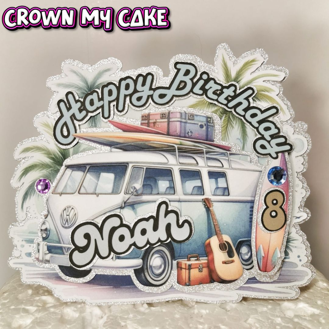 Beach Kombie Custom Cake Topper