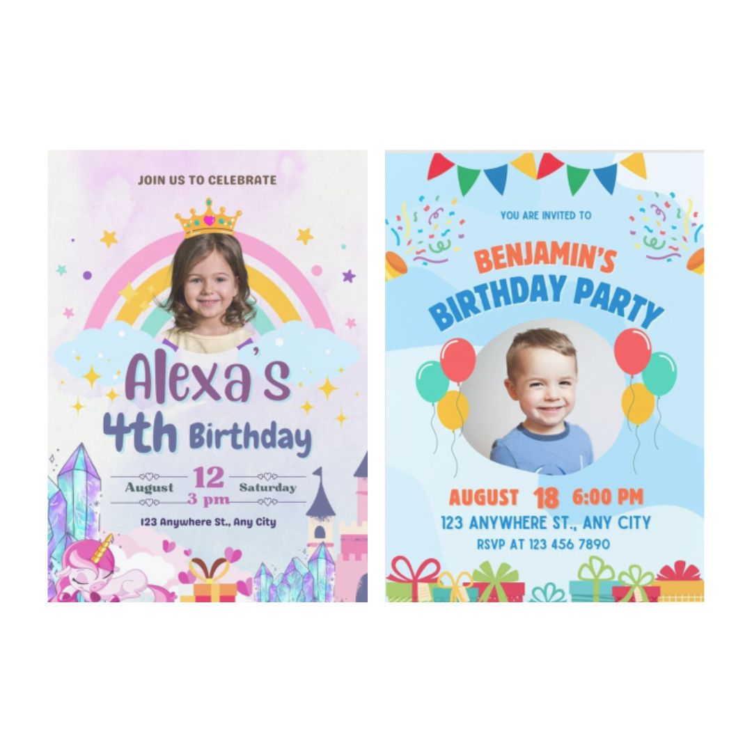 Party Invites - Digital Or Hard Copy