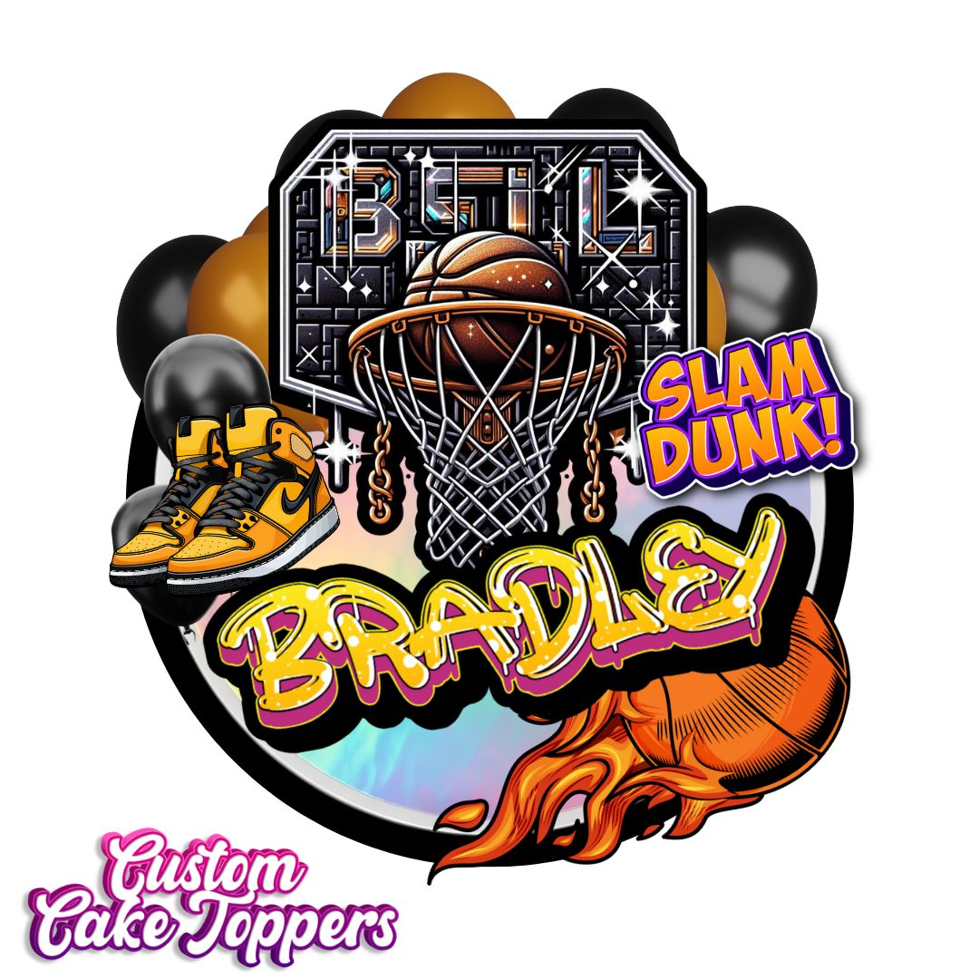 Custom Cake Topper - Basketball