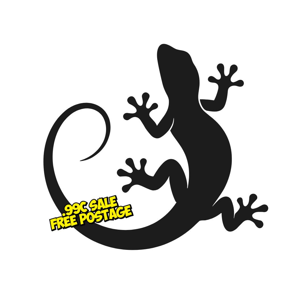 Gecko- Black Premium Matte Vinyl - 8cm
