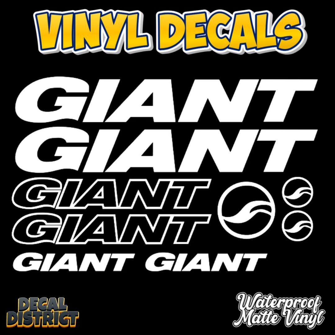 GIANT Frame Decal Sheet 25cm