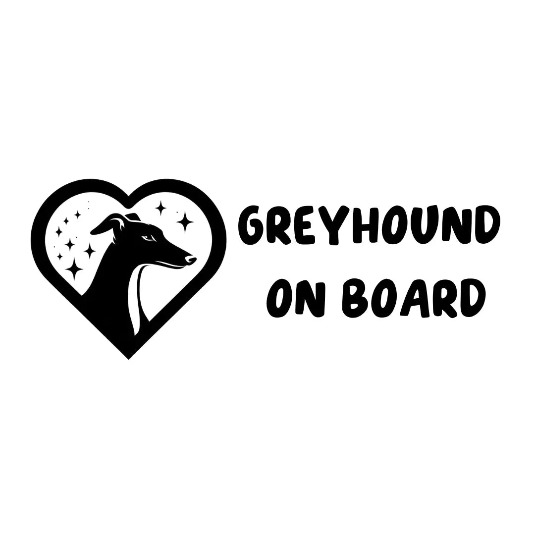 Greyhound On Board - 15cm - Vinyl Decal