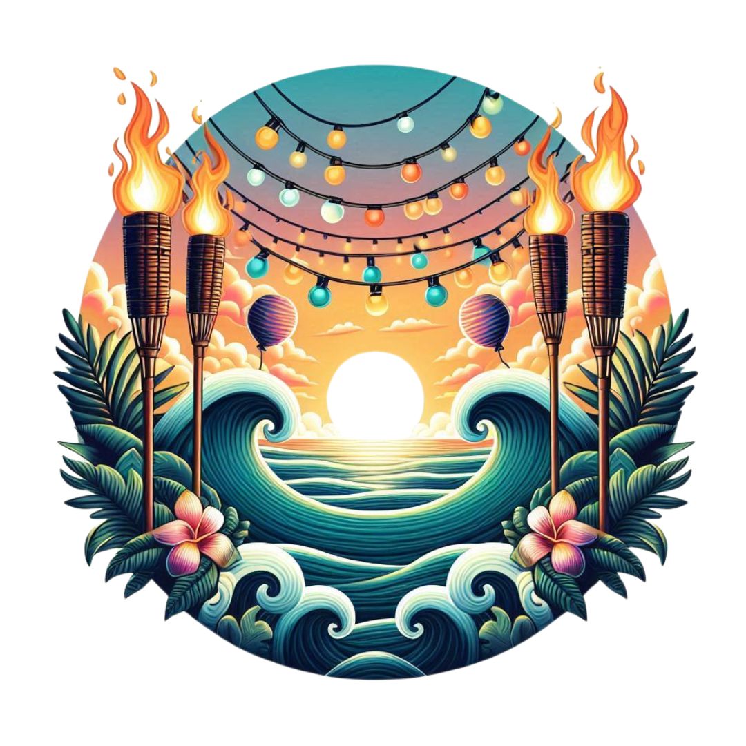 Hawaiian Party Vibes - Basic Cake Topper