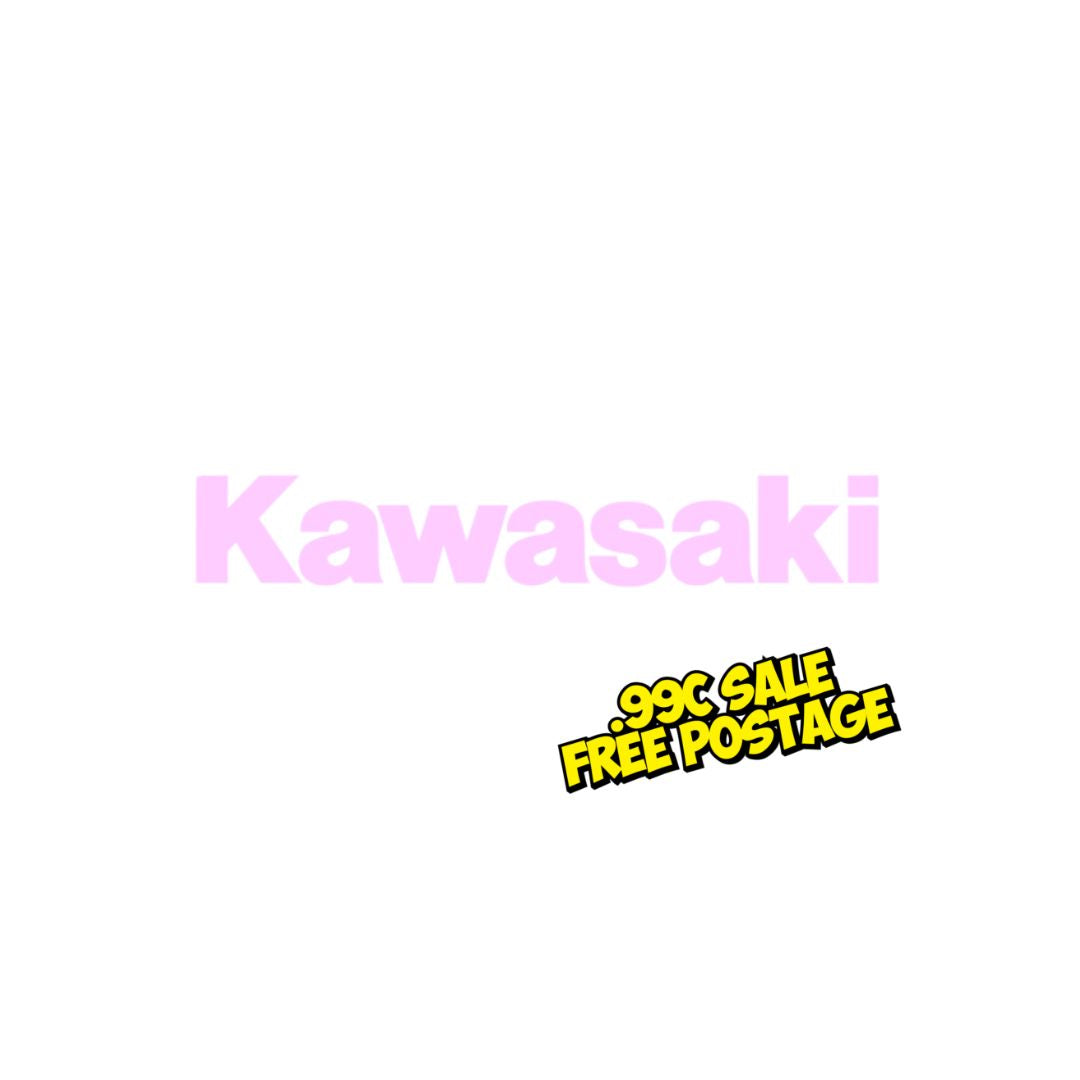 Kawasaki Matte Pink Vinyl Decal - 14cm