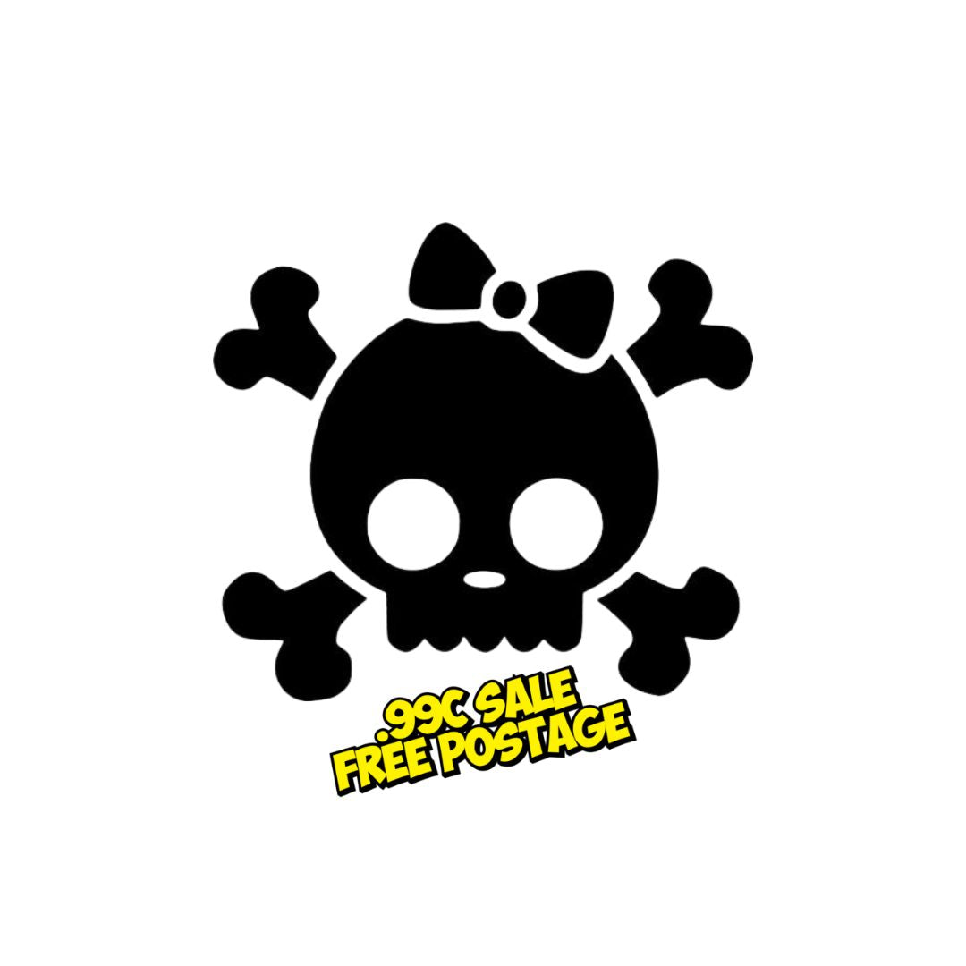 Skull Bow - Premium Vinyl - 8cm