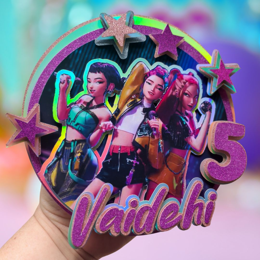 Custom Cake Topper - Kpop Demon Hunters