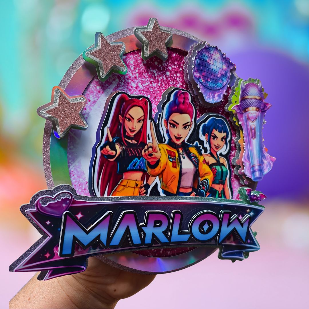 Custom Cake Topper - Kpop Huntrix Cake Topper