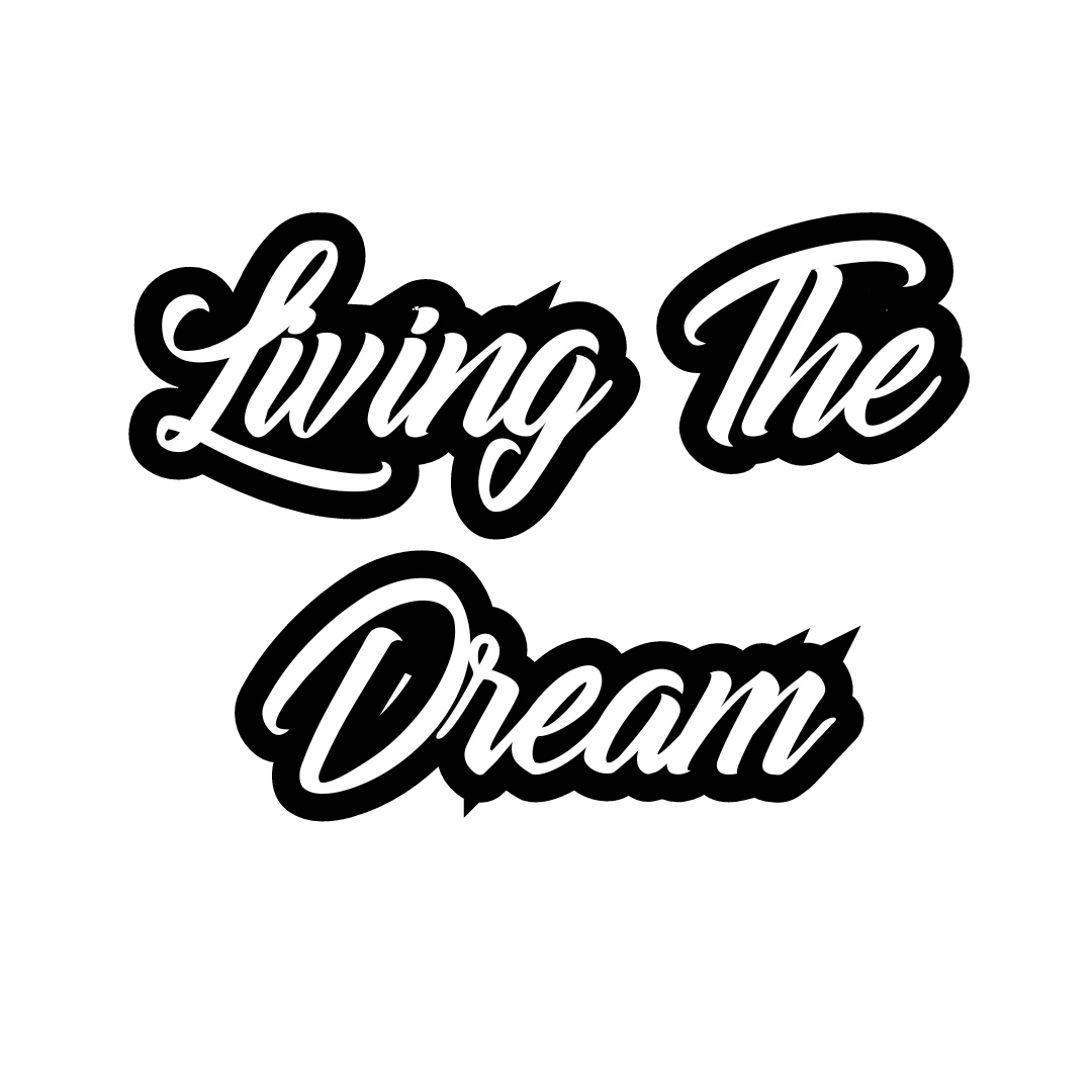 Living The Dream - 10x7cm Vinyl Decal - Au Stock