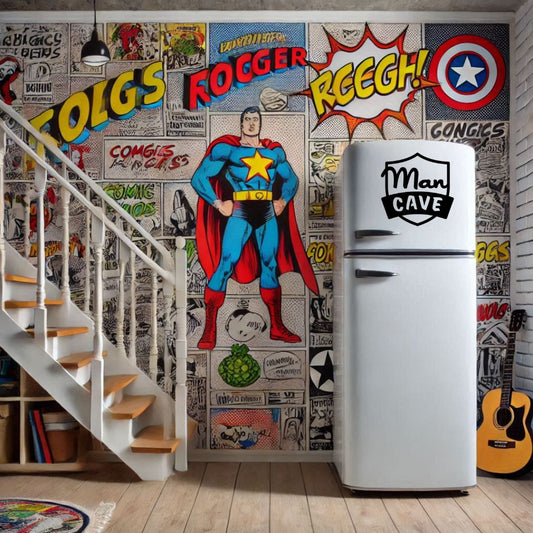 Man Cave Vinyl Decal - 14cm