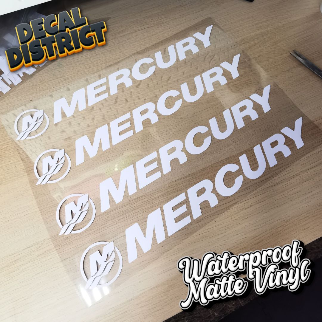Pair of Mercury Decals - Multiple Sizes - Die Cut Vinyl