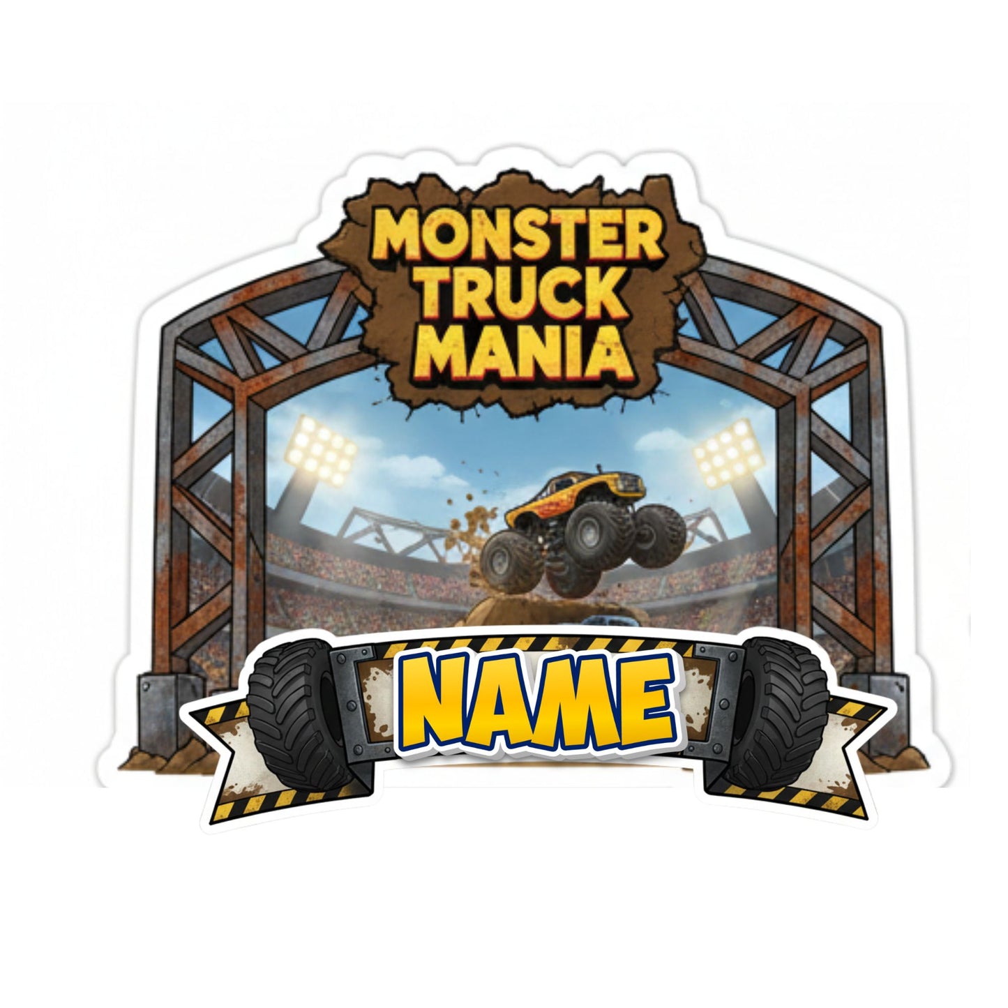 Monster Truck Mania - Custom Cake Topper