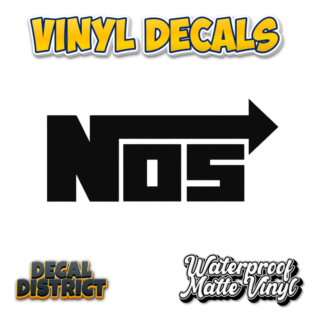 2x NOS Vinyl Decal - 7x3cm