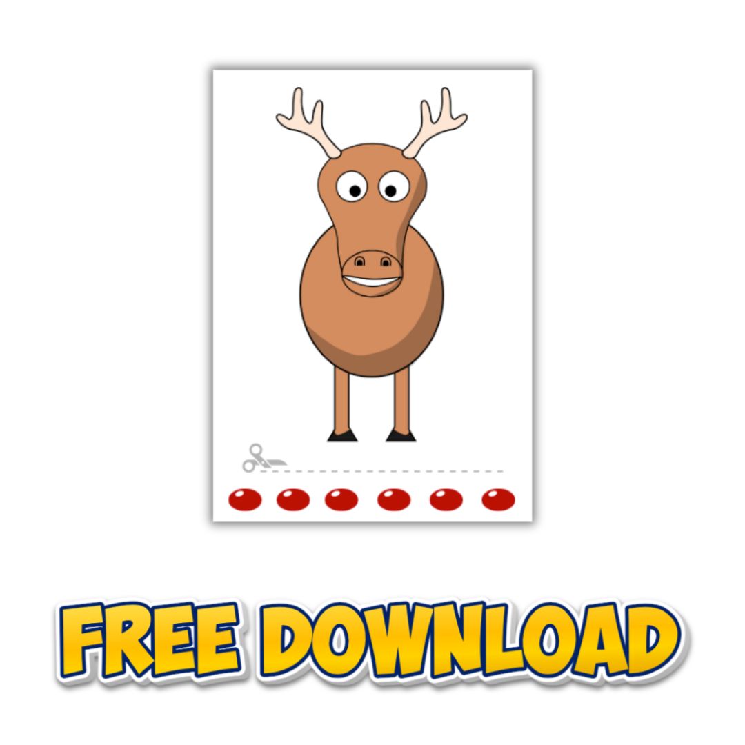 Pin The Nose On The Reindeer Printable