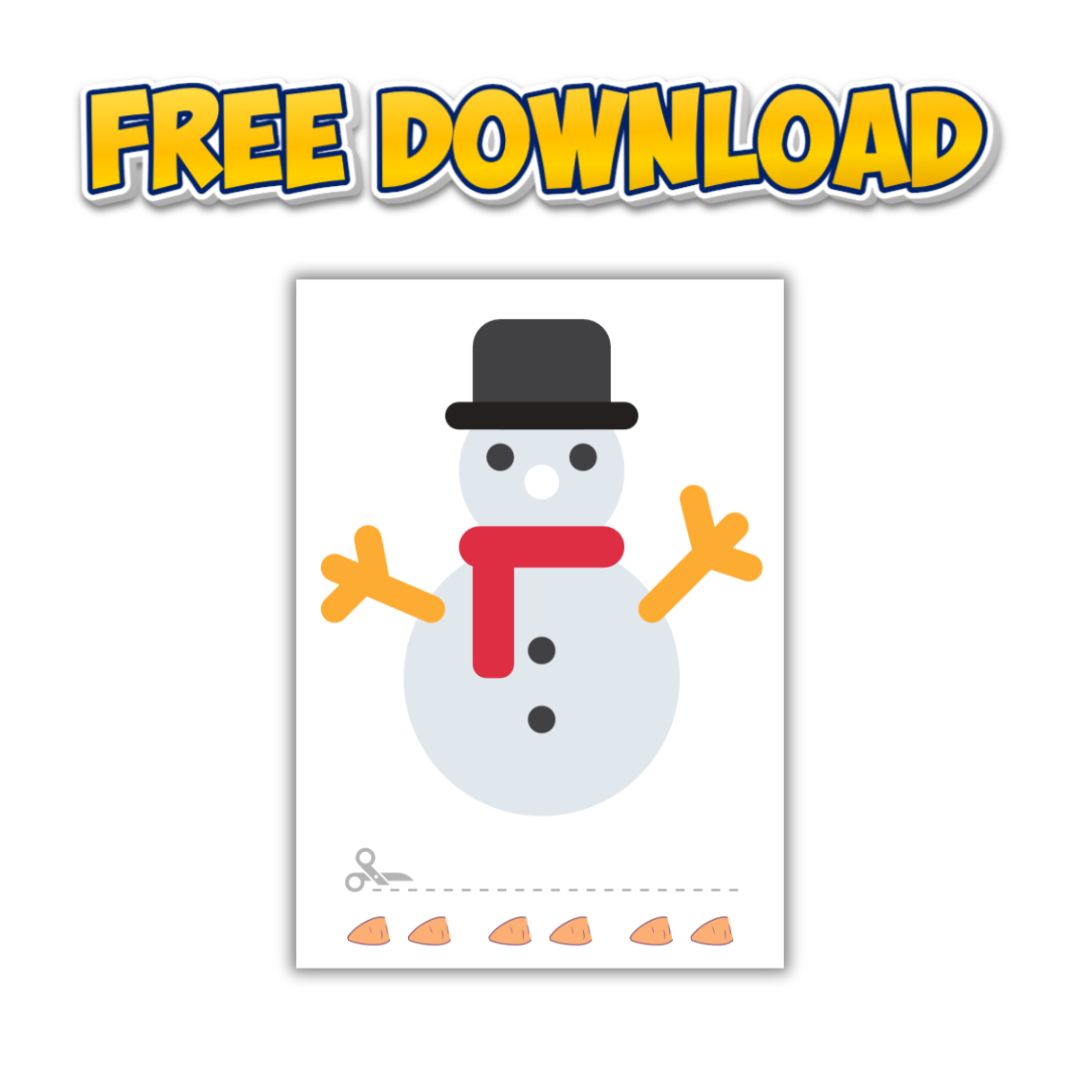 Pin The Nose On The Snowman Printable