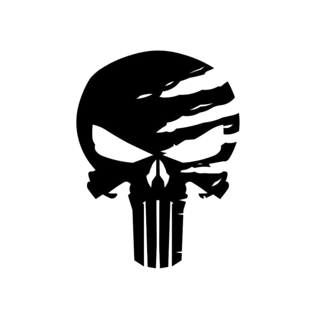 Punisher Shredded - Vinyl Decal - 99c Decals