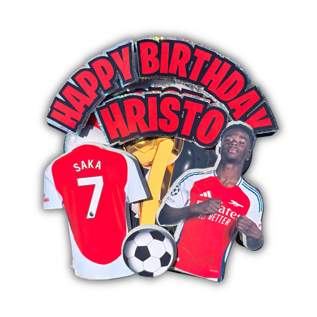 Saka - Arsenal Custom Cake Topper - Personalised