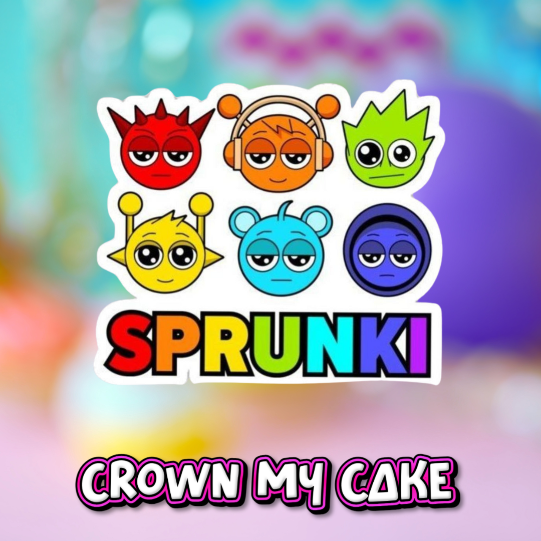 Custom Layered Sprunki Cake Topper