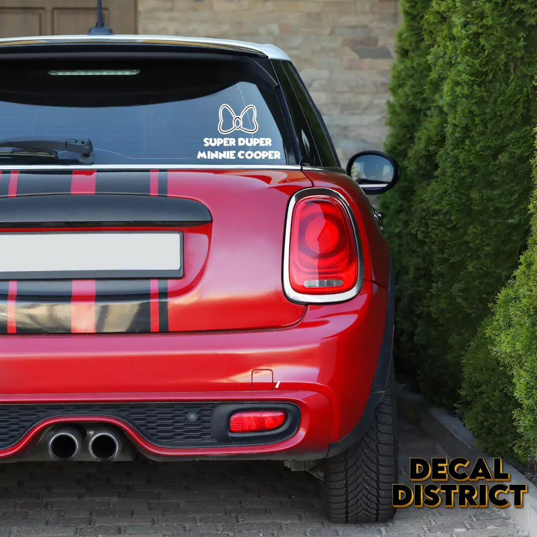 Super Duper Minnie Cooper - Vinyl Cut Decal - 15cm Length