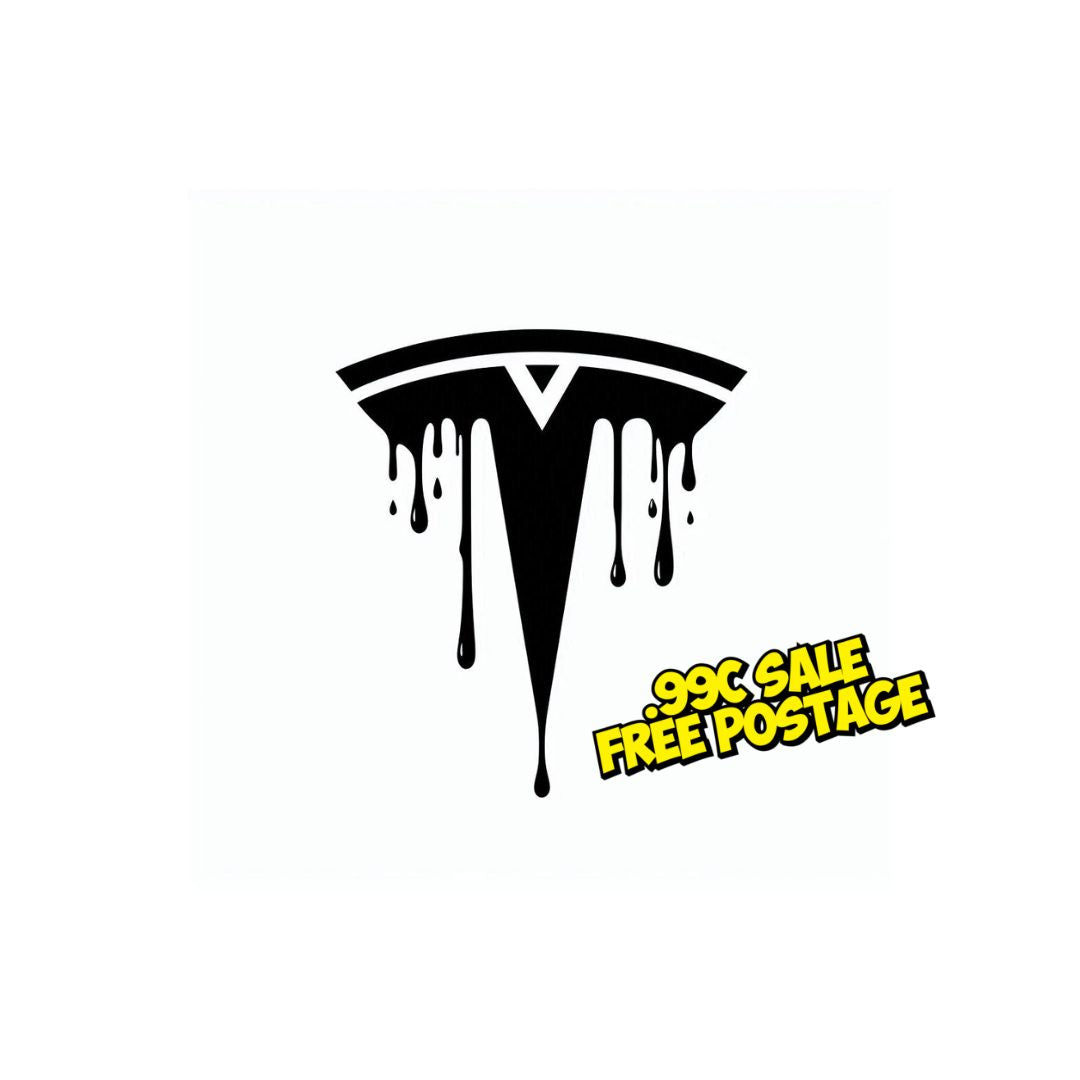 Dripping Tesla Logo - Premium Vinyl - 5cm