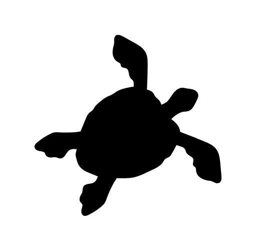 Turtle - Black Premium Matte Vinyl - 8cm