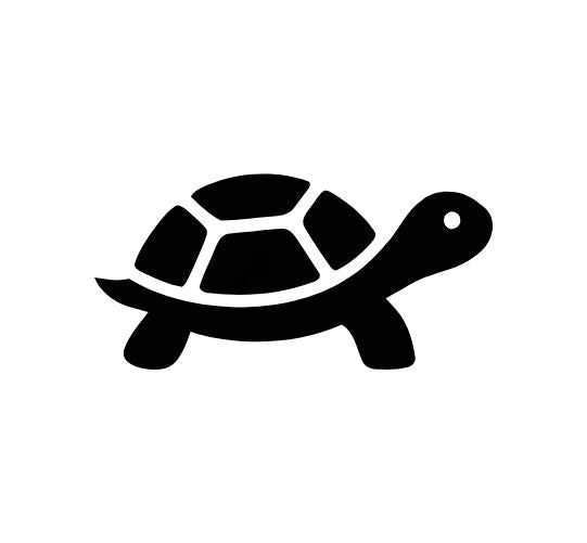 Turtle - Black Premium Matte Vinyl - 8cm Decal