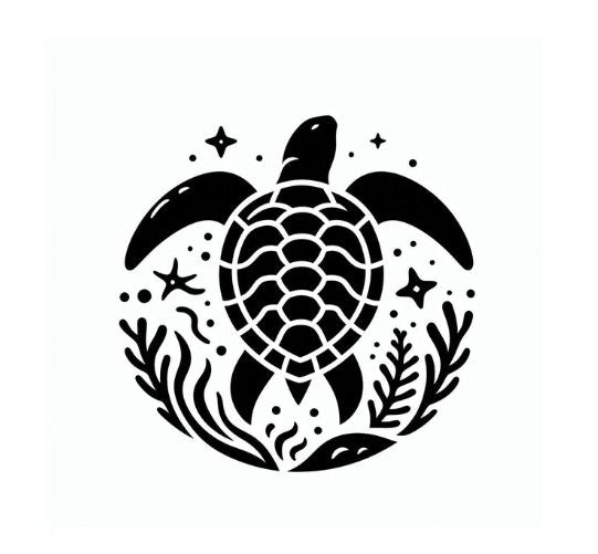 Turtle Vinyl Decal - XL Size Available | Design 2