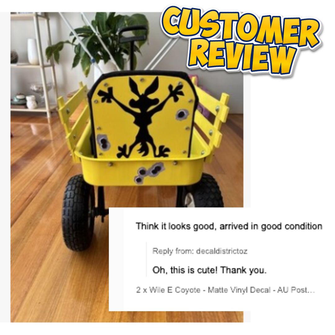 2 x Wile E Coyote - Matte Vinyl Decal