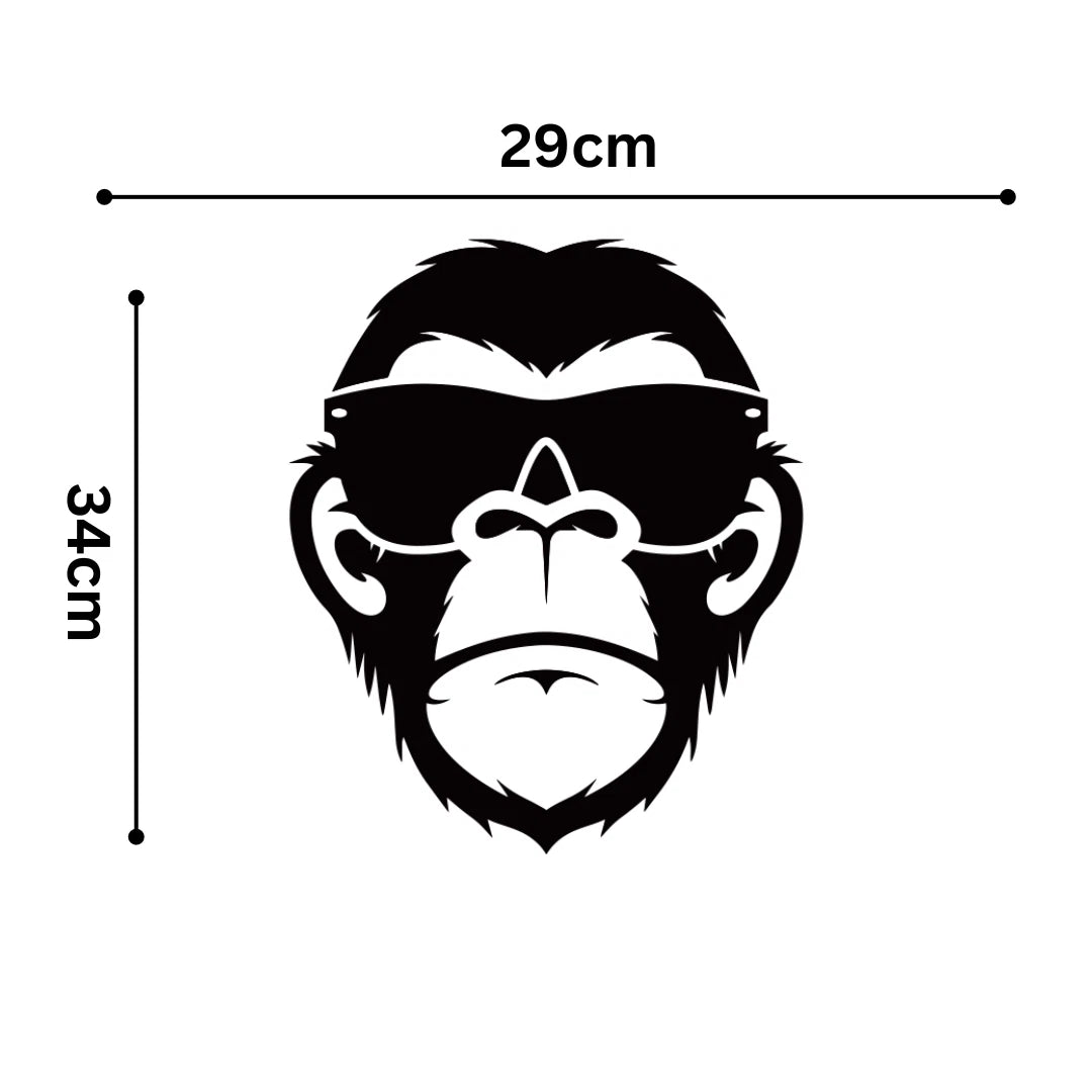 Monkey Ape Head - 29cm Vinyl Decal - XL Size