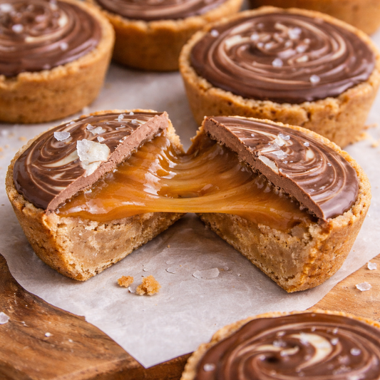 Homemade caramelli cookie cups