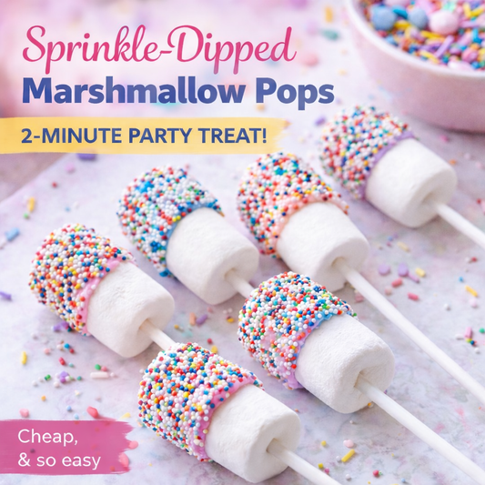 Sprinkle-Dipped Marshmallow Sticks