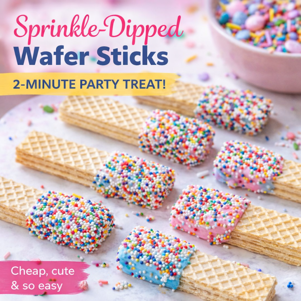 Sprinkle-Dipped Wafer Sticks