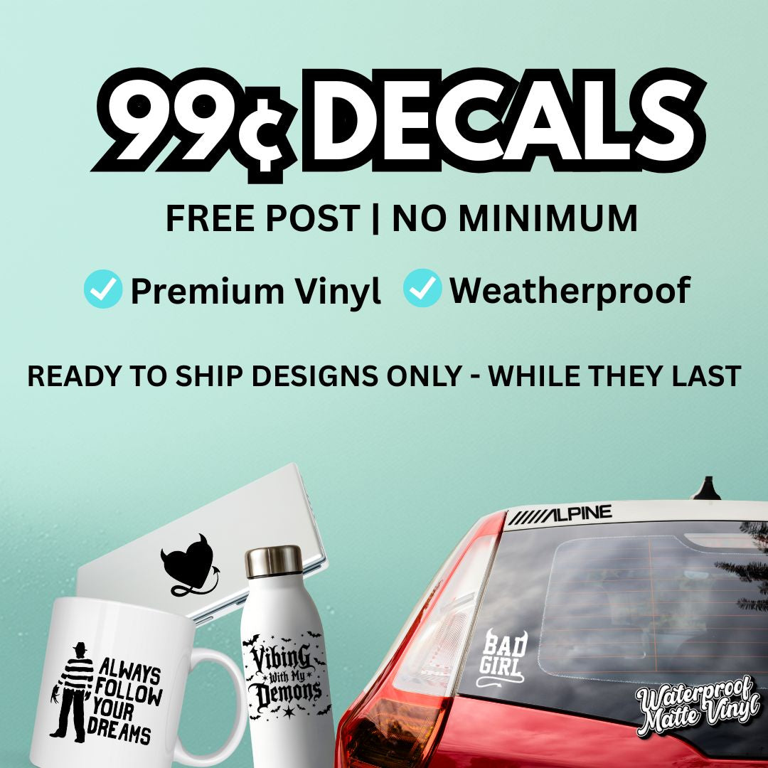 99c Decals - Free Postage - No Minimum Purchase