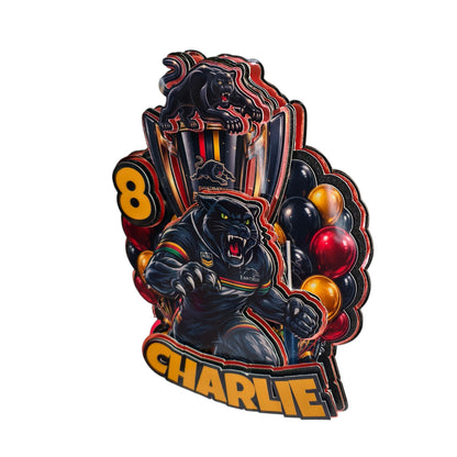 NRL Inspired Cake Topper Choose Your Team Personalised Cardstock Birthday Decoration