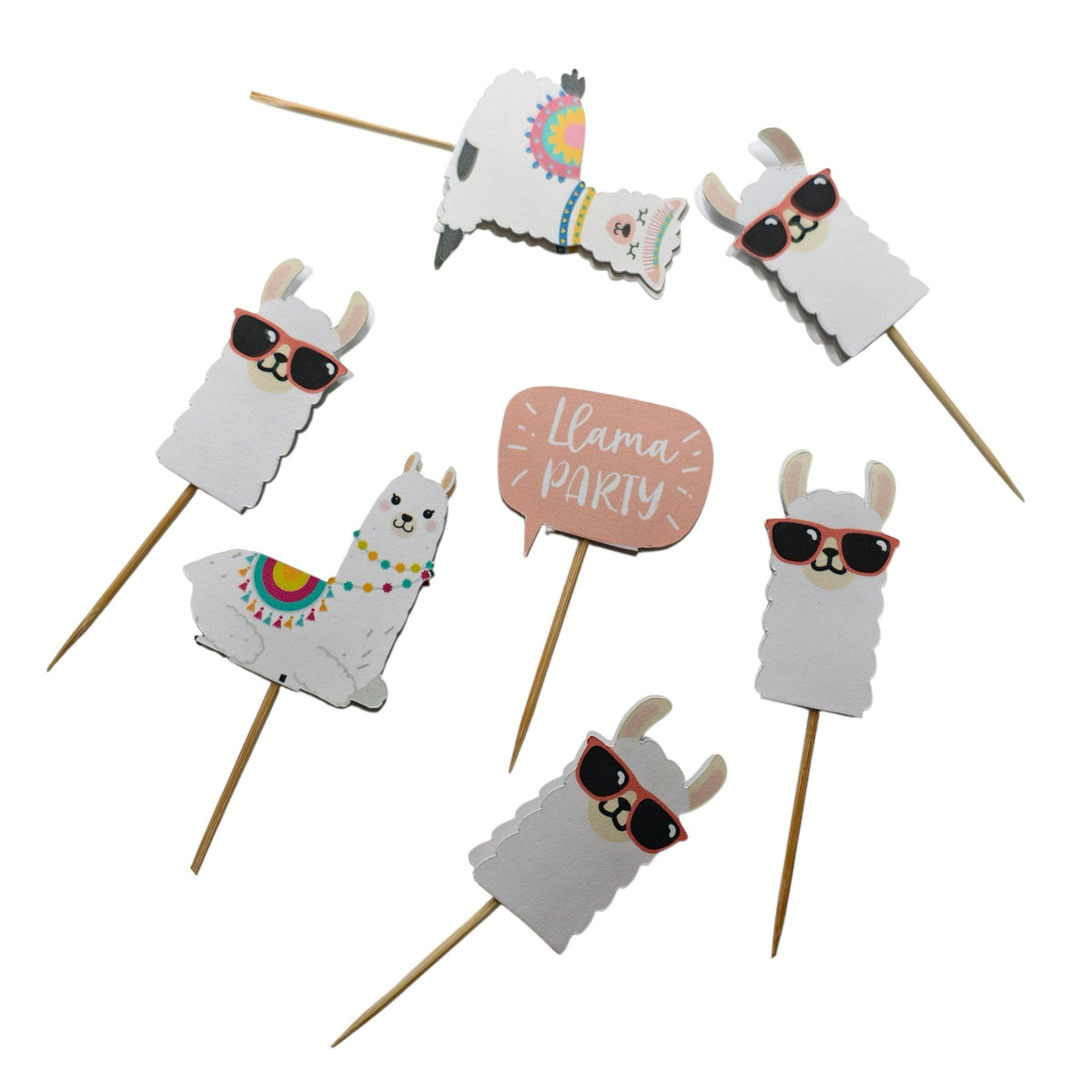 LEFTOVER VAULT: 24x Llama - Cupcake Toppers