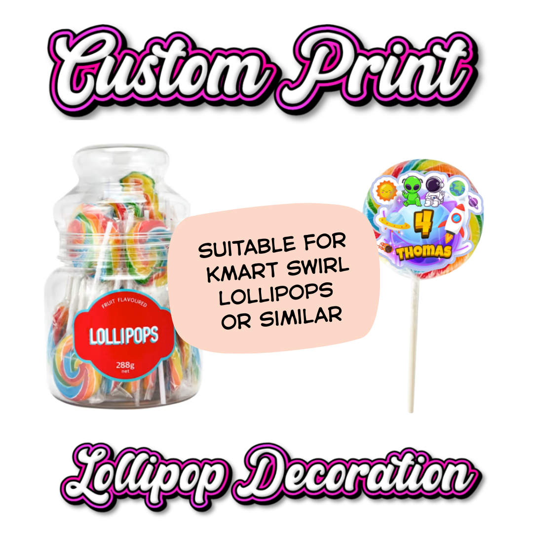 Make Your Own Party Lollipop Decorations - Personalised Design