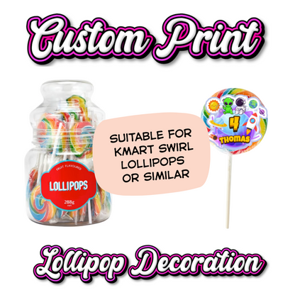 Make Your Own Party Lollipop Decorations - Personalised Design