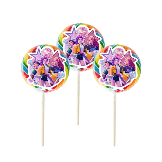 24x Custom KPOP Swirl Pops – Personalised Party Favours