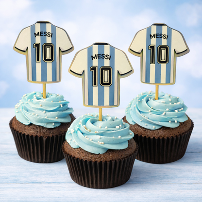 24x Soccer Messi - Cupcake Toppers