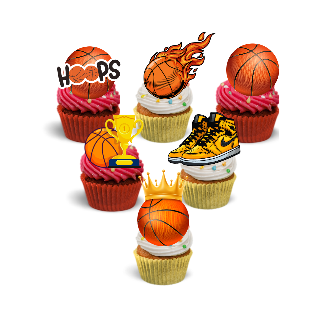 Basketball Cupcake Toppers 