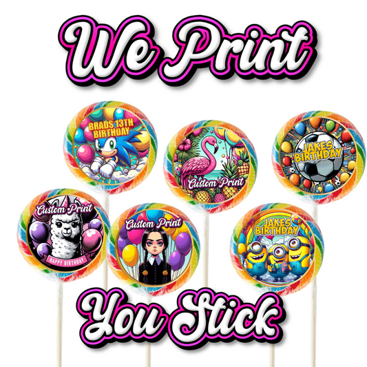 Make Your Own Party Lollipop Decorations - Personalised Design