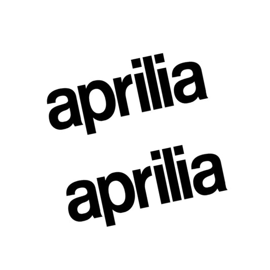 2x Aprilia Die Cut Vinyl Decals - Premium weatherproof vinyl
