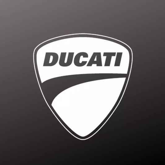 2x Ducati - Die Cut Vinyl Decals - Matte Black Waterproof Vinyl