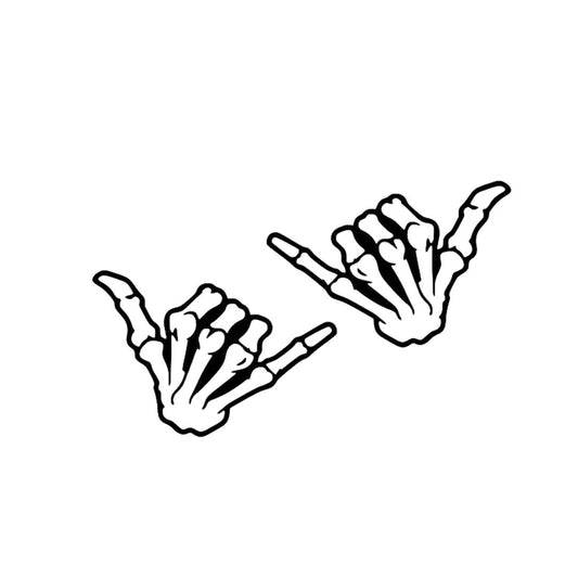2x Hang Ten/Hang Loose/ Shaka - 8cm Vinyl Decal - JDM