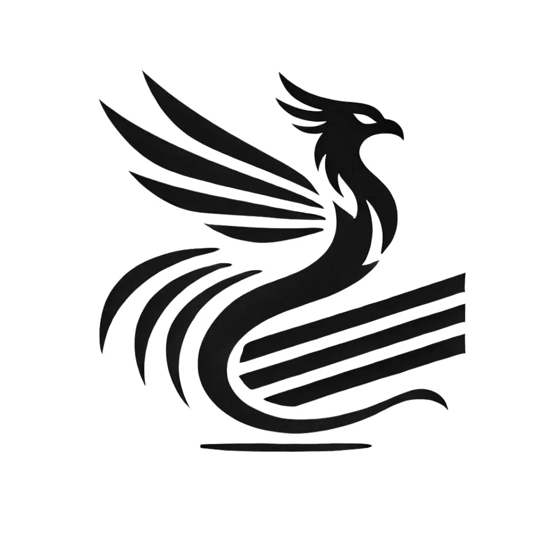 2x XL Mirrored Phoenix Vinyl Decals